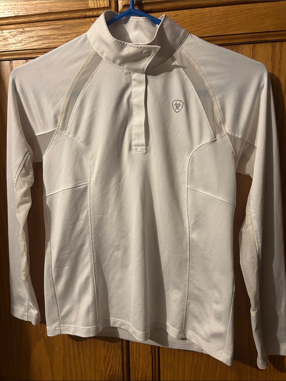 Ariat Off-White Long Sleeve Performance Mock Neck Top